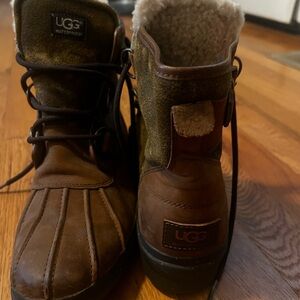 UGG Brown and Tan Waterproof Boots